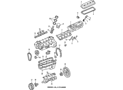 1995 Chevy Caprice Engine Parts & Mounts, Timing, Lubrication System Diagram 2 - Thumbnail