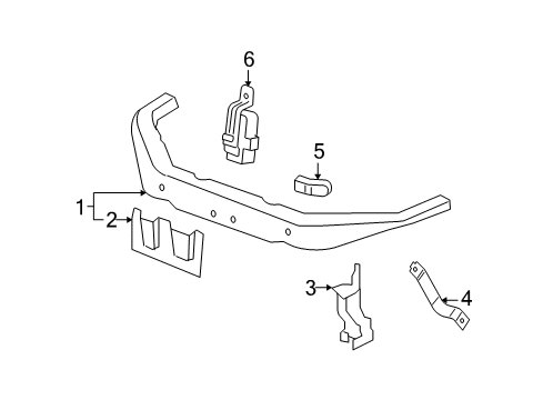 2010 Cadillac STS Radiator Support Diagram