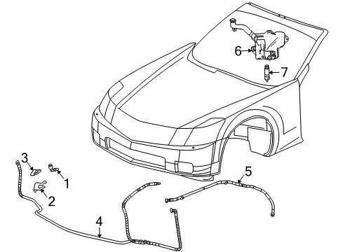 2006 Cadillac XLR Washer Components Diagram