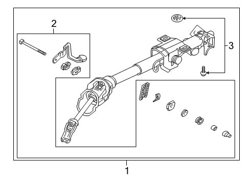 2006 Pontiac GTO Column Kit,Steering Diagram for 92140565