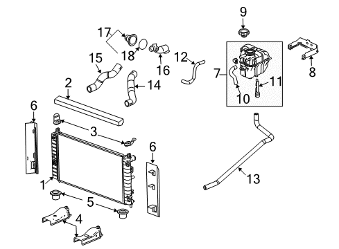 2006 Chevy Malibu Radiator & Components Diagram 2 - Thumbnail