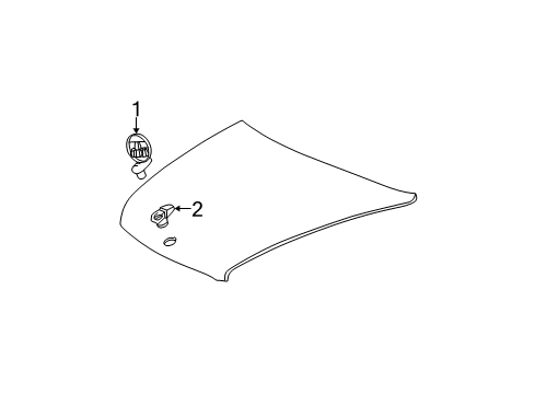 1998 Buick Park Avenue Ornament Assembly, Hood Diagram for 25641041