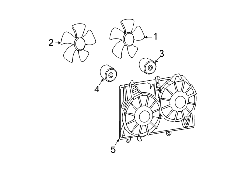 2006 Cadillac CTS Cooling System, Radiator, Water Pump, Cooling Fan Diagram 4 - Thumbnail