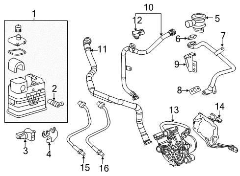 Pipe,Secondary Air Injection Pump Diagram for 55564634