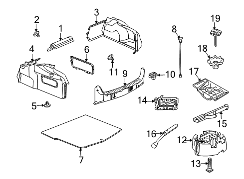 2008 Pontiac G8 Interior Trim - Rear Body Diagram 2 - Thumbnail