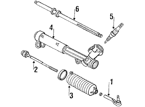 1996 Pontiac Grand Prix Gear Kit,Steering (Partial)(Remanufacture) Diagram for 26047207