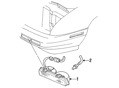 1989 Chevy Beretta Park & Signal Lamps Diagram