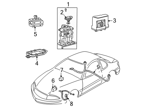 2004 Pontiac Grand Am Anti-Lock Brakes Diagram