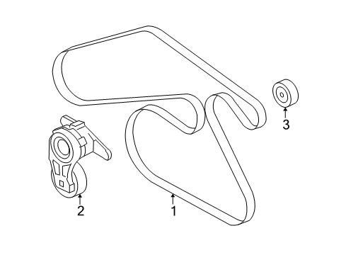 2008 Saturn Vue Belts & Pulleys, Cooling Diagram 4 - Thumbnail