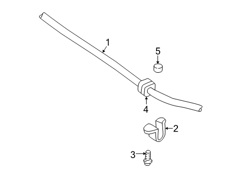 2000 Oldsmobile Bravada Stabilizer Bar & Components - Front Diagram 2 - Thumbnail