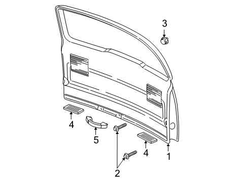 1997 Chevy Venture Interior Trim - Lift Gate Diagram