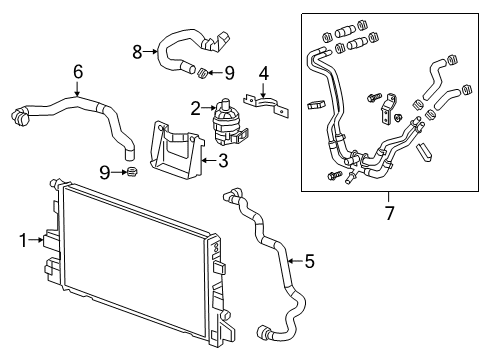 2019 Cadillac CT6 Hose Assembly, Chrg Air Clr Cool Diagram for 84065799