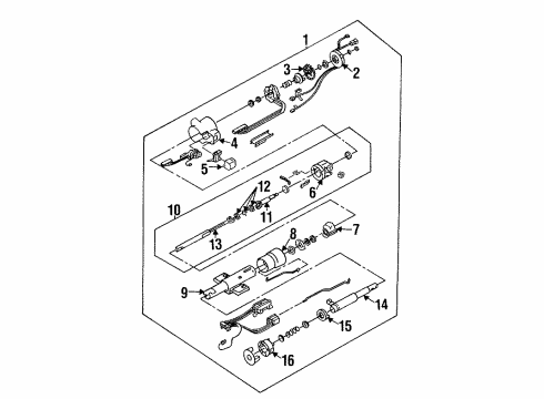 1995 Buick Park Avenue Column Asm,Steering Diagram for 26041725