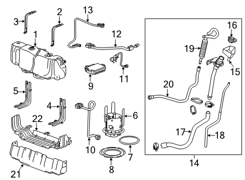 2018 GMC Sierra 3500 HD Sensor Assembly, Nox (Posn 2) Diagram for 12718676