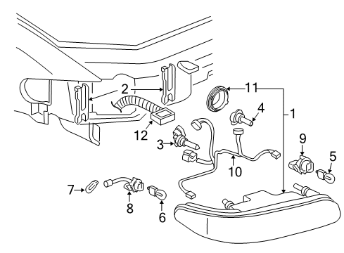 1997 Buick Regal Bulbs Diagram 2 - Thumbnail