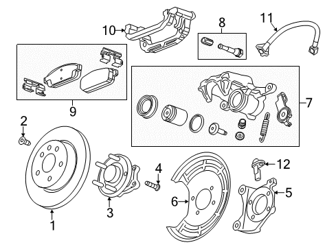 2013 Chevy Sonic Hose Assembly, Rear Brake Diagram for 95022604