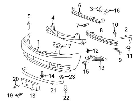 2014 Cadillac Escalade ESV Retainer,Pick Up Box Outer Side Panel Extension Diagram for 15993201