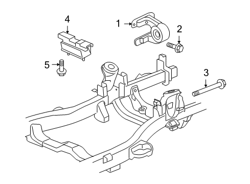 2010 Hummer H3T Engine & Trans Mounting Diagram 1 - Thumbnail