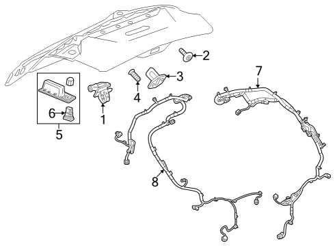 2022 Buick Envision HARNESS ASM-L/GATE WRG HARN EXTN Diagram for 85532893