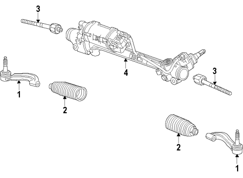 2018 Chevy Corvette Steering Column & Wheel, Steering Gear & Linkage Diagram 4 - Thumbnail