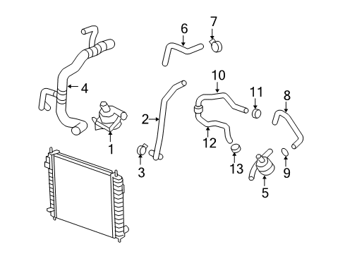 2009 Saturn Vue Inverter Cooling Components Diagram