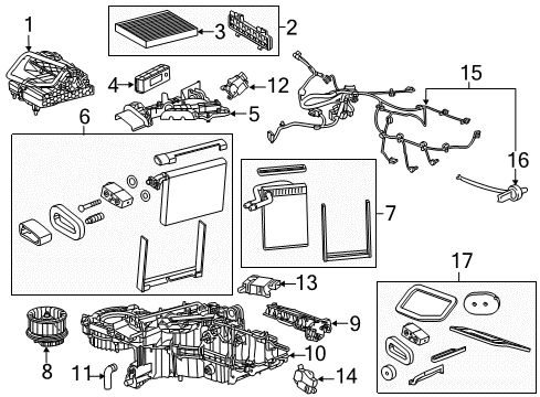 2015 Cadillac Escalade ESV Blower Motor & Fan, Air Condition Diagram 2 - Thumbnail