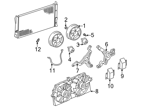 2000 Pontiac Montana Fan Kit,Engine Electric Coolant Diagram for 12362508