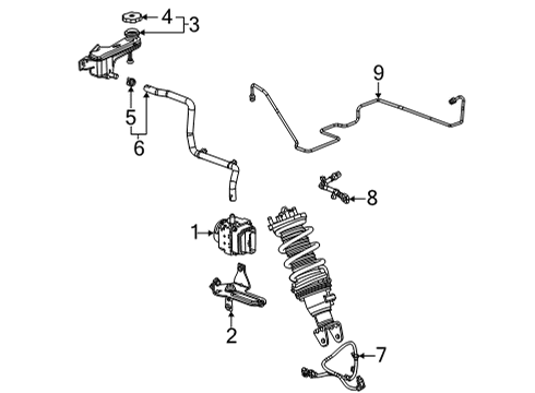 2023 Chevy Corvette MODULE ASM-FRT SUSP LVLG/LIFTING HYD PWR Diagram for 85170579