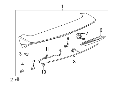 2021 Chevy Blazer Rear Spoiler Diagram