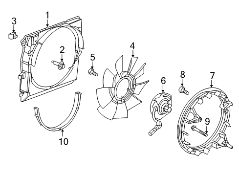 2020 Chevy Colorado Shroud, Engine Coolant Fan Lower Diagram for 94756646