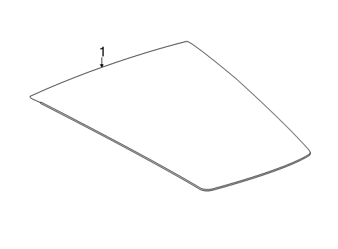 2018 Chevy Corvette Lift Gate - Glass & Hardware Diagram