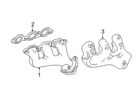 2015 Chevy Silverado 1500 Exhaust Manifold Diagram for 12629337