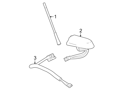 2024 Chevy Trax ANTENNA ASM-RDO ECCN=5A991 Diagram for 42856205