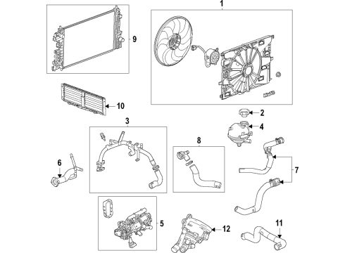 2021 Chevy Trailblazer Cooling System, Radiator, Water Pump, Cooling Fan Diagram 3 - Thumbnail