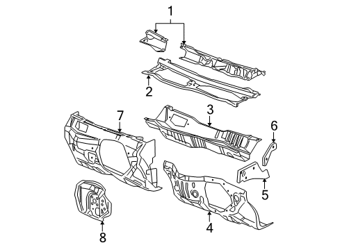 2006 Chevy Equinox Cowl Diagram