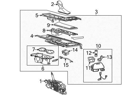 2015 Cadillac ELR Control Assembly, Automatic Transmission Diagram for 23111731