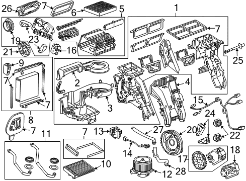 2015 Chevy Cruze HVAC Case Diagram