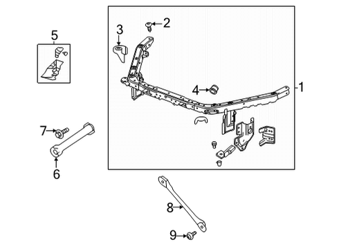 2023 Cadillac CT4 Radiator Support Diagram