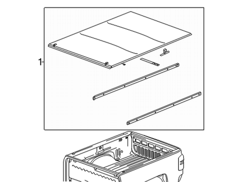 2020 Chevy Silverado 3500 HD Exterior Trim - Pick Up Box Diagram 6 - Thumbnail