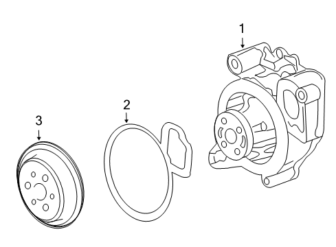 2002 Chevy Cavalier Cooling System, Radiator, Water Pump, Cooling Fan Diagram 1 - Thumbnail