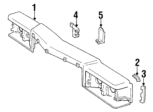 1986 Cadillac Fleetwood Grille Emblem Diagram for 25517305