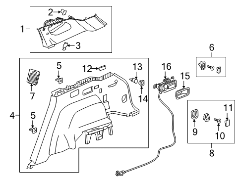 2022 Chevy Blazer Panel Assembly, Q/Wdo Tr Fin *Galvanized E Diagram for 84551375