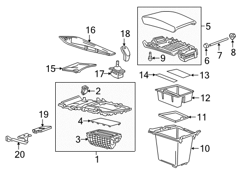 2021 Buick Enclave Center Console Diagram 3 - Thumbnail