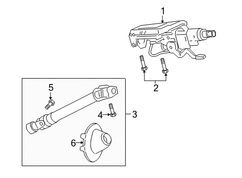 2008 Pontiac G8 Bolt/Screw, Steering Column Diagram for 92191045