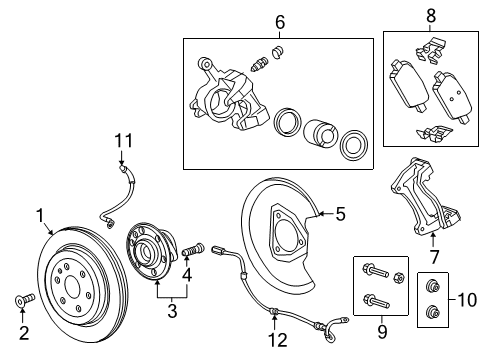 2021 Cadillac XT6 Rear Brakes Diagram 2 - Thumbnail