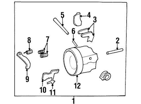 1997 Buick LeSabre Upper Steering Column Diagram