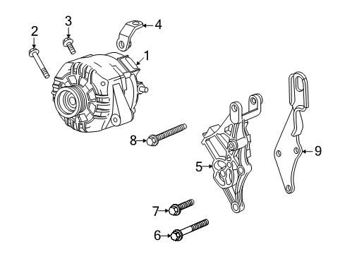 2005 Pontiac Montana GENERATOR Assembly *Mrkprnt1 Diagram for 10317648