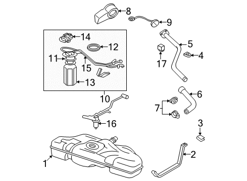 1999 Oldsmobile Alero Fuel System Components Diagram 2 - Thumbnail