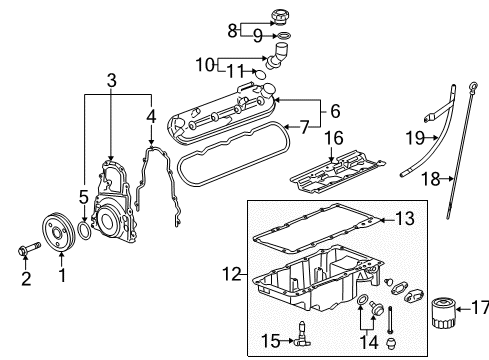 2006 Pontiac Grand Prix Engine Parts & Mounts, Timing, Lubrication System Diagram 2 - Thumbnail