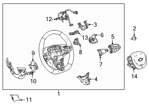 2023 Chevy Bolt EUV Module Assembly, Strg Whl Ht Cont Diagram for 42784216